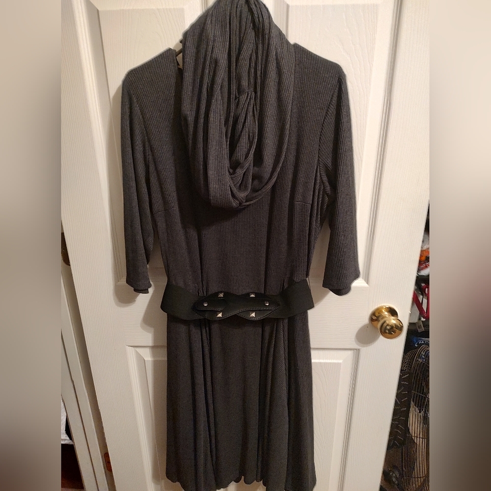 Robbie Bee Charcoal Long Sleeve Dress